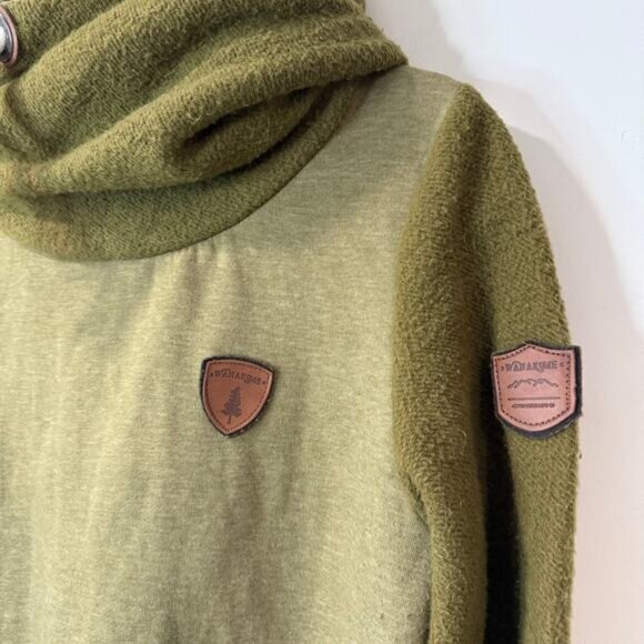 Wanakome Women's Artemis Hoodie Sweatshirt Green Fleece Cozy Lounge Medium - Picture 2 of 7